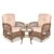 Brown Wicker/Beige Cushions