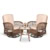 Brown Wicker/Beige Cushions
