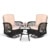 Dark Brown Wicker/Beige Cushions
