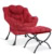 Red With Ottoman