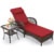 Dark Brown Wicker/Red Cushion