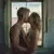 Un homme et une femme s'embrasse
