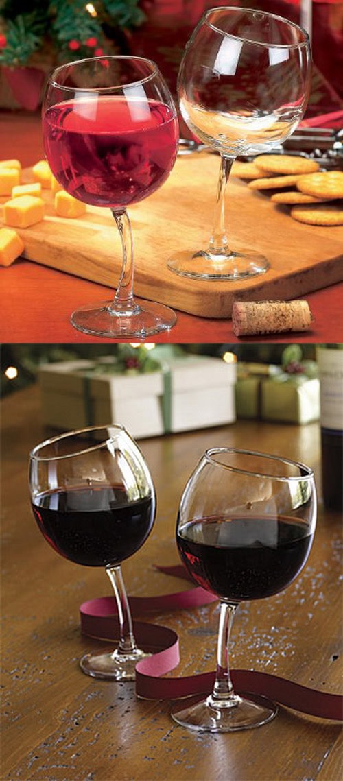 Bent Wine Glasses
