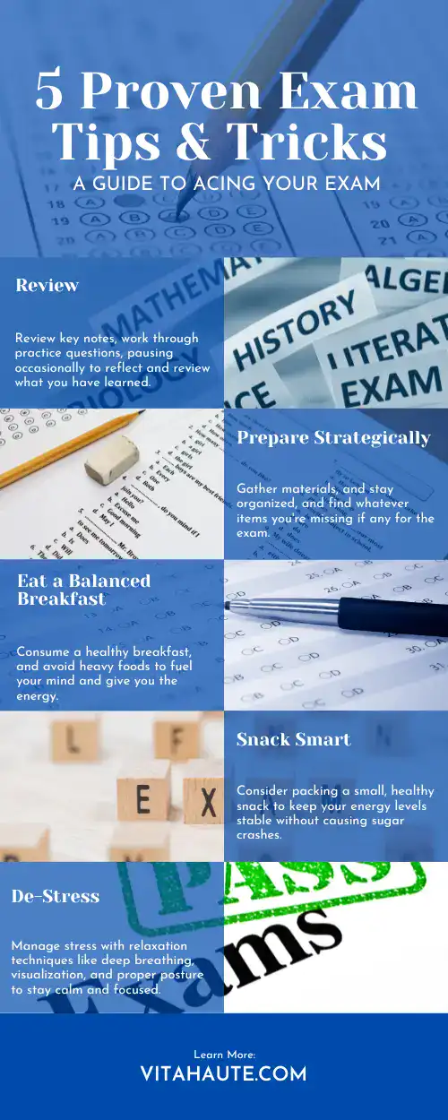 Exam tips infographic