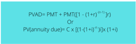 Formula For Present Value of Annuity Due