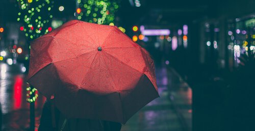 Red umbrella