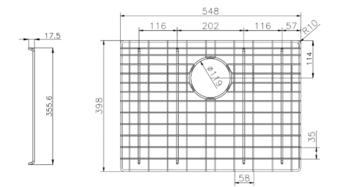 Stainless Steel Chrome TWM10D Sink Grids