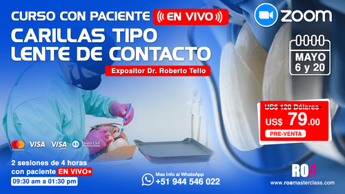 Curso de Carillas con Paciente en Vivo ( Vía Zoom )