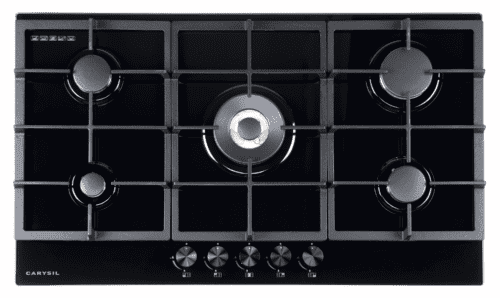 Carysil Built-In Black Glass Gas Cooktop 90cm