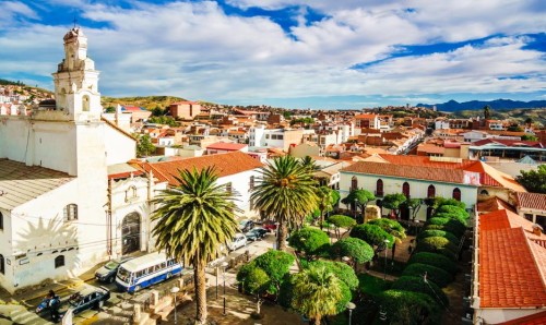 Enjoy Sucre on our tours of BoliviaWhite walled and red tiled roofs in lovely Sucre