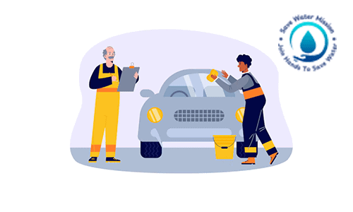 Customer booking a waterless car wash online for doorstep service