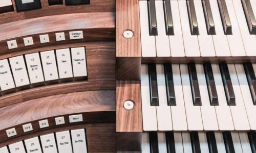 Orgel, Spieltisch, Tasten, Register
