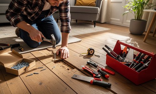 fixing loose floorboards