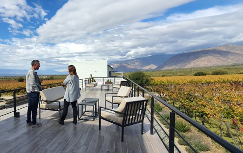 Lovely views from the terrace of Bodega dal Borgo