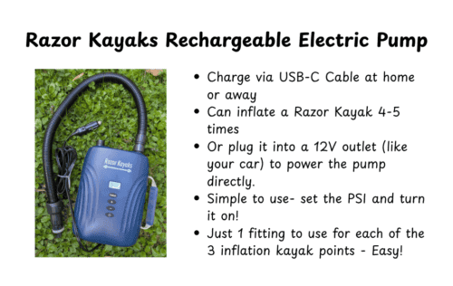 Razor Kayaks Rechargeable Electric Pump