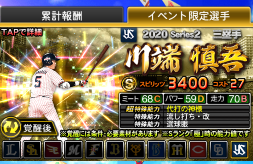 プロスピa Ts第6弾 熱闘スタジアム ボーダー推移と振り返り シリーズ2 代打の切り札 川端慎吾登場 ツバメinfo プロスピa Ts第6弾 熱闘スタジアム ボーダー推移と振り返り シリーズ2 代打の切り札 川端慎吾登場 ツバメinfo