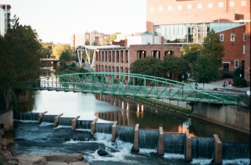 Brideg over Reedy River in Greenville South Carolina
