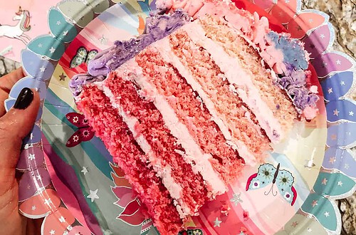 pink ombre cake