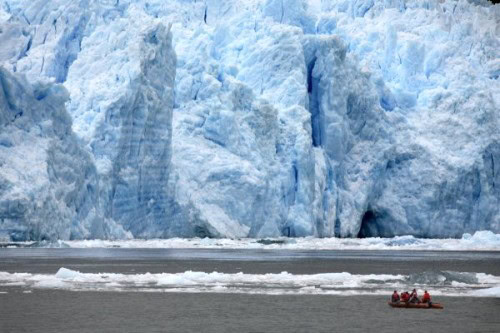 Up close and personal with the San Rafael Glacier