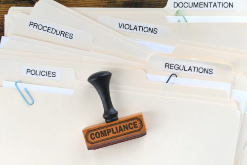 compliance stamp on top of marked folders