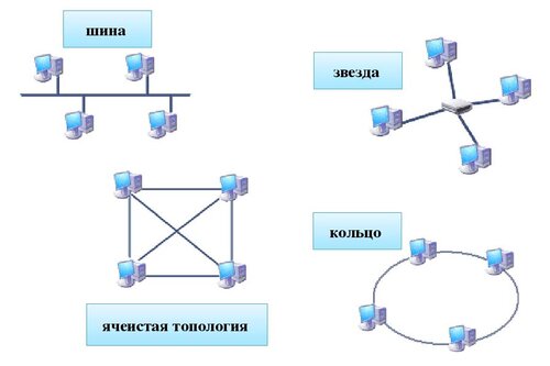 Различие между топологией Звезда и Кольцо 1 Основные типы топологий сети