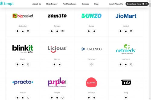 Merchants on Simpl