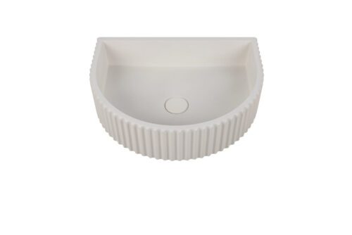Carysil White Arch Concrete Counter Fluted Concrete Basin