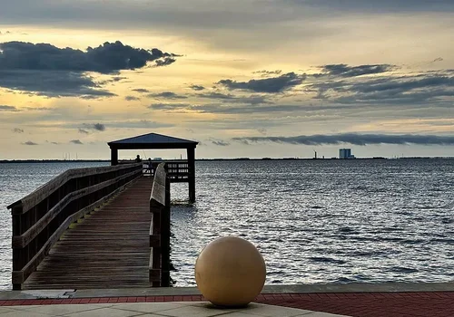 Space View Park with Kennedy Space Center in distance
