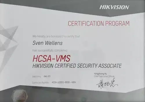 BitAssistence is HIKVISION certified security associate