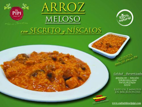 ARROZ MELOSO CON SECRETO Y NÍSCALOS 450
