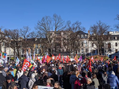 foule manifestation interpro 27 janvier 2022