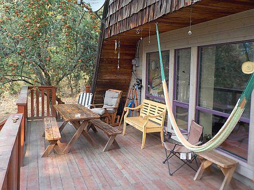 back deck of the guesthouse