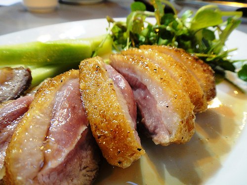 MiMi's beautifully pink duck breasts (Photo by Meemalee)