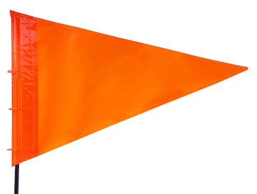 banderin de seguridad naranja fluorescente y reflectivo para moto bici trailes y remolque