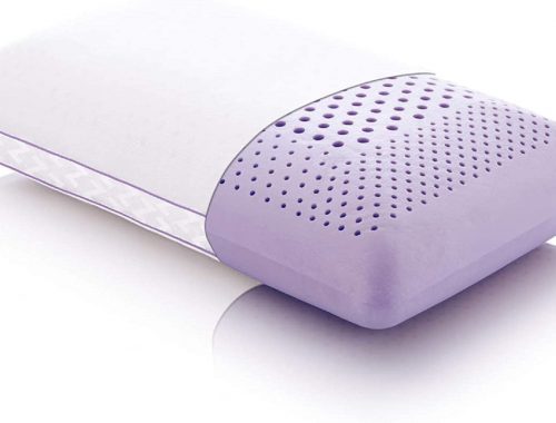 A Malouf Z Zoned Dough Lavender Pillow with pillowcase