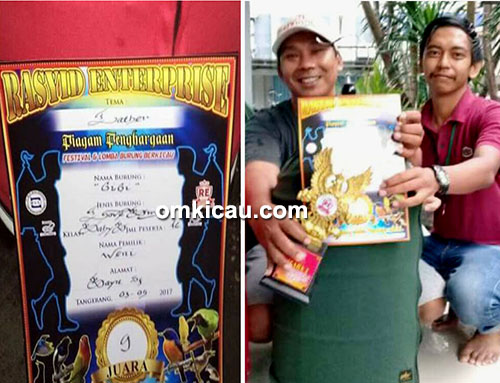 Bayu SF dan lovebird Gigi.