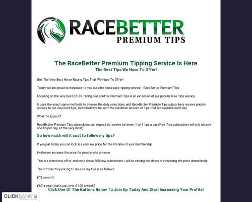 RaceBetter's Premium Horse Racing Tips