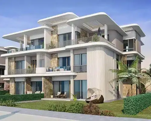 فيلا بتشطيب متكامل بمساحة 450 متر واطلالة علي البحر في كون الساحل