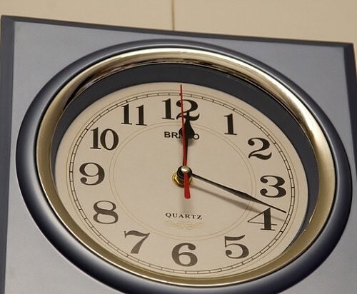 denny's restaurants and a clock