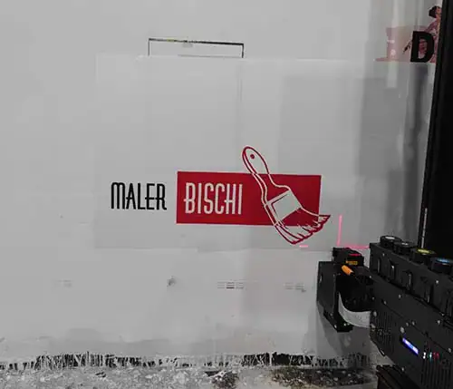 Muster eines Wanddruckers