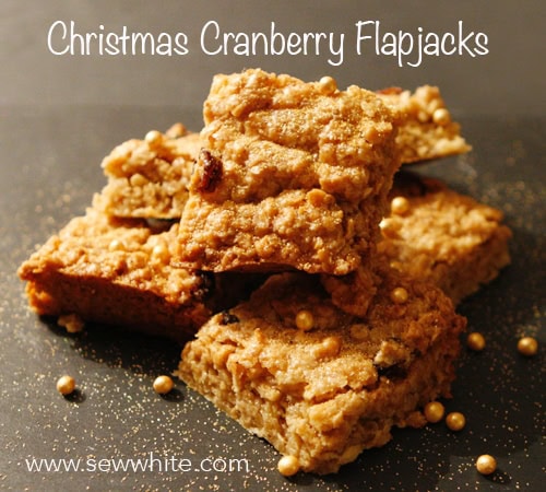 Sew White Christmas cranberry flapjacks 1