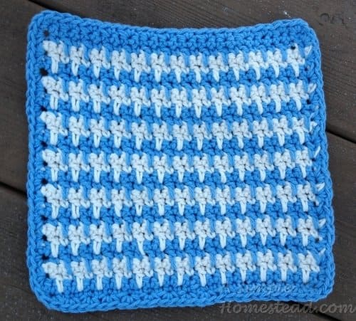 ASimpleHomestead.com - spike washcloth in blues