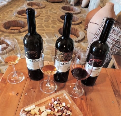 Superb qvevri wine at Vellino