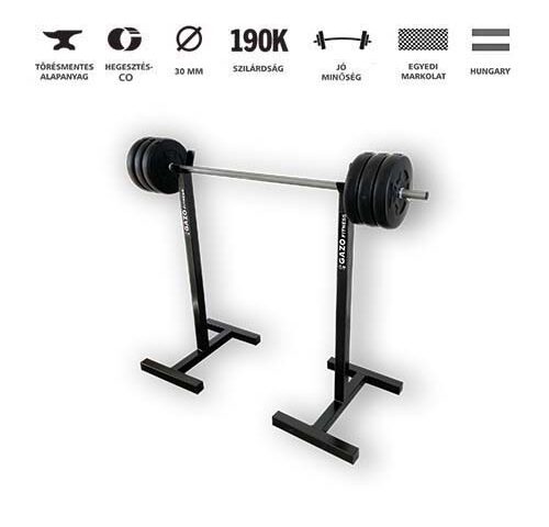 GazoFitness® Hardcore Készlet (Mobil Súlytartó állvány + Egyenes rudas súlyzó 33 Kg)