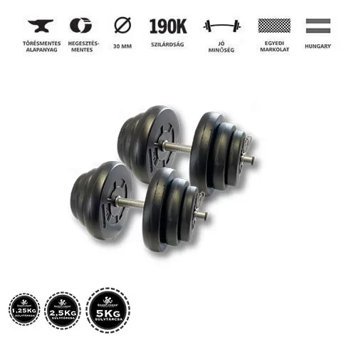 GazoFitness® Kézi Súlyzó 2 x 18 Kg( Össz:36 Kg.)