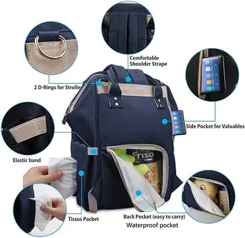 Sac a langer imperméable grande capacité – Image 6