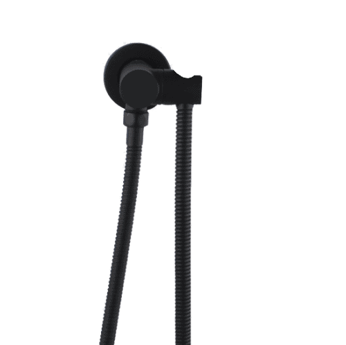 Round Black Hand held Shower Bracket Holder