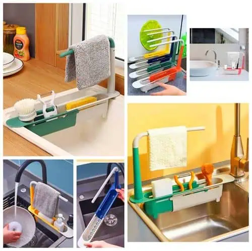 SUPPORT DE RANGEMENT POUR ÉVIER, LAVABO, ETC