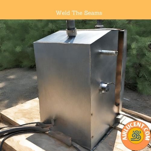 weld the seams of the outdoor furnace