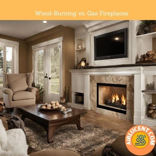 wood burning vs gas fireplace: air quality test